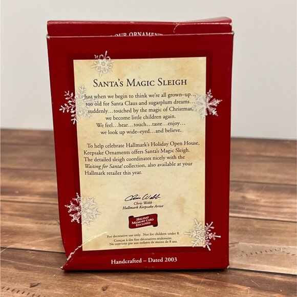 2003 HALLMARK KEEPSAKE ORNAMENT QRP4247 SANTA'S MAGIC SLEIGH TOYS SNOWMAN - Picture 4 of 11